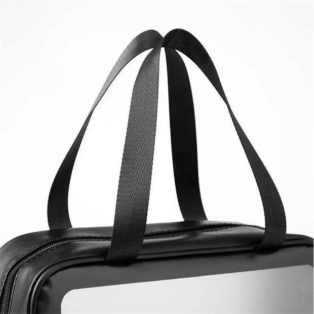 PU Women Travel Storage Bag Toiletry Organize Waterproof PVC Cosmetic Bag Portable Transparent MakeUp Bag Female Wash Bag