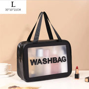 PU Women Travel Storage Bag Toiletry Organize Waterproof PVC Cosmetic Bag Portable Transparent MakeUp Bag Female Wash Bag