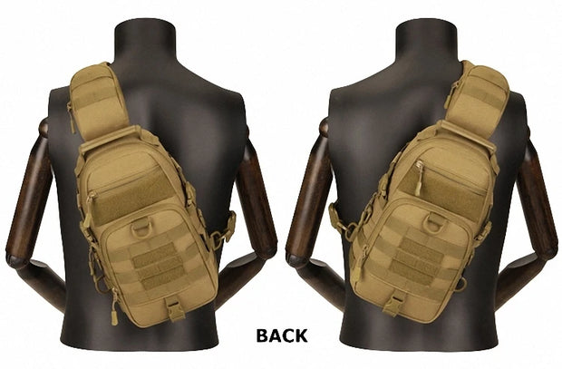 Tactical Shoulder Bag Waterproof Oxford Chest Bag Outdoor Sports Sling Backpack for Hunting Hiking Camping