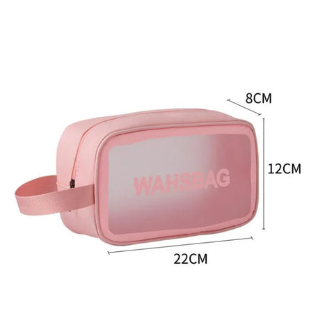 PU Women Travel Storage Bag Toiletry Organize Waterproof PVC Cosmetic Bag Portable Transparent MakeUp Bag Female Wash Bag