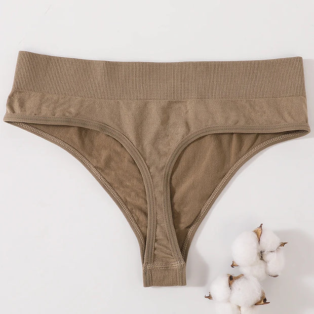 1PC/2PCS Women Panties High Waist Sexy Thongs Bodyshaper High-Leg Panty Female Underpant Fitness Underwear Seamless Panties