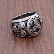 Punk Vegvisir Viking 316L Stainless Steel Rings Futhark Runes Slavic Ring Triangle Odin Nordic Jewelry