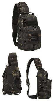 Tactical Shoulder Bag Waterproof Oxford Chest Bag Outdoor Sports Sling Backpack for Hunting Hiking Camping