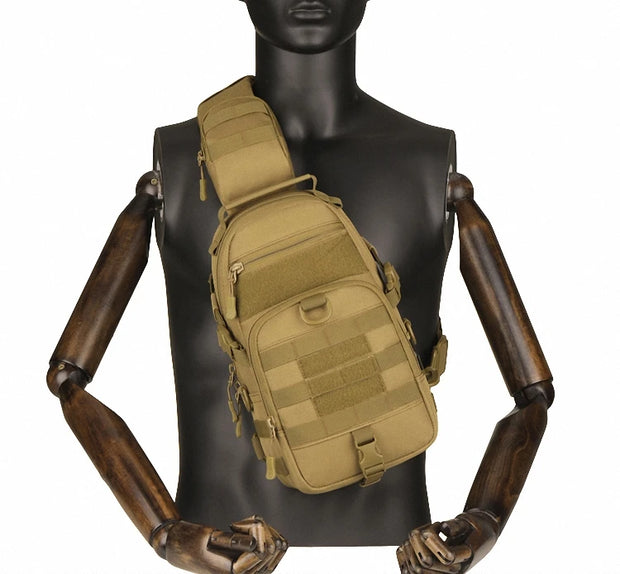 Tactical Shoulder Bag Waterproof Oxford Chest Bag Outdoor Sports Sling Backpack for Hunting Hiking Camping