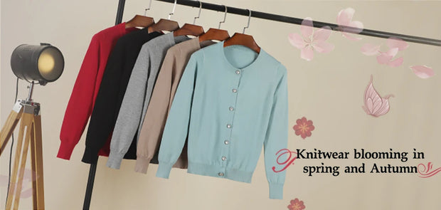 Cropped Blouses Cardigan Female Knitted Ladies Sweaters Crochet Top Black Women's Coat Spring 2025 Jersey Clothing Outerwear