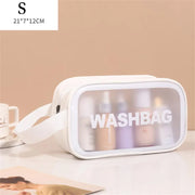 PU Women Travel Storage Bag Toiletry Organize Waterproof PVC Cosmetic Bag Portable Transparent MakeUp Bag Female Wash Bag