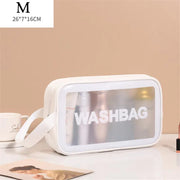 PU Women Travel Storage Bag Toiletry Organize Waterproof PVC Cosmetic Bag Portable Transparent MakeUp Bag Female Wash Bag