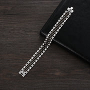 Luxury Gold Color Stainless Steel Bracelet 200mm Wristband Men Jewelry Bracelets Bangles Gift for Him (JewelOra BA101608)