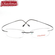 Chashma Brand Titanium Reading Glasses Super Light Myopia Optical Prescription Glasses Frame for Male and Female