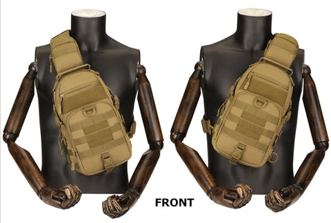 Tactical Shoulder Bag Waterproof Oxford Chest Bag Outdoor Sports Sling Backpack for Hunting Hiking Camping