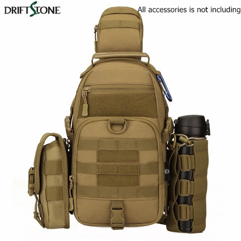 Tactical Shoulder Bag Waterproof Oxford Chest Bag Outdoor Sports Sling Backpack for Hunting Hiking Camping