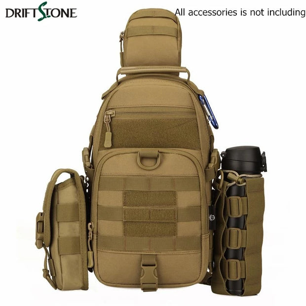 Tactical Shoulder Bag Waterproof Oxford Chest Bag Outdoor Sports Sling Backpack for Hunting Hiking Camping