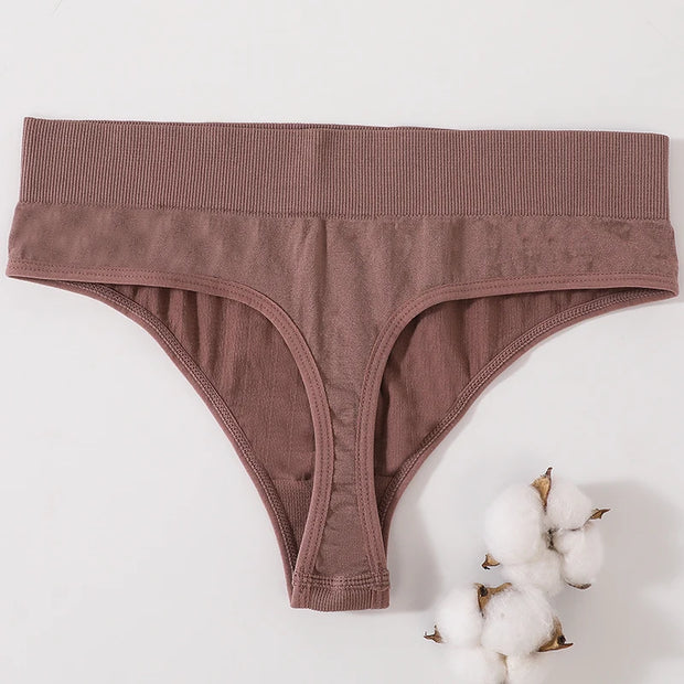 1PC/2PCS Women Panties High Waist Sexy Thongs Bodyshaper High-Leg Panty Female Underpant Fitness Underwear Seamless Panties