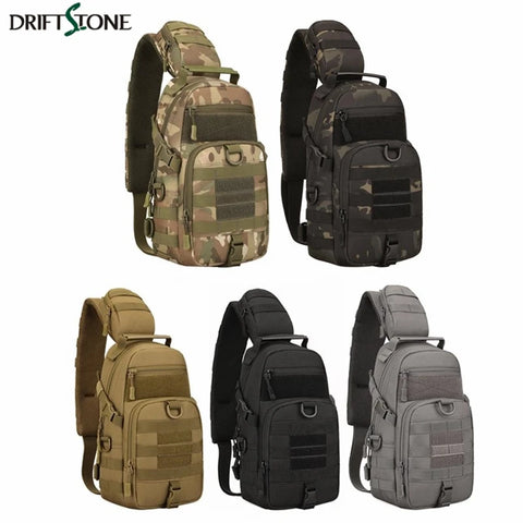 Tactical Shoulder Bag Waterproof Oxford Chest Bag Outdoor Sports Sling Backpack for Hunting Hiking Camping