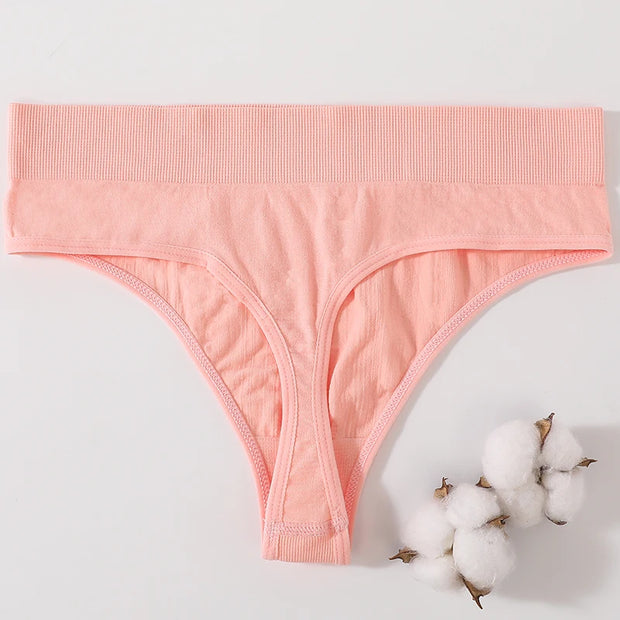 1PC/2PCS Women Panties High Waist Sexy Thongs Bodyshaper High-Leg Panty Female Underpant Fitness Underwear Seamless Panties