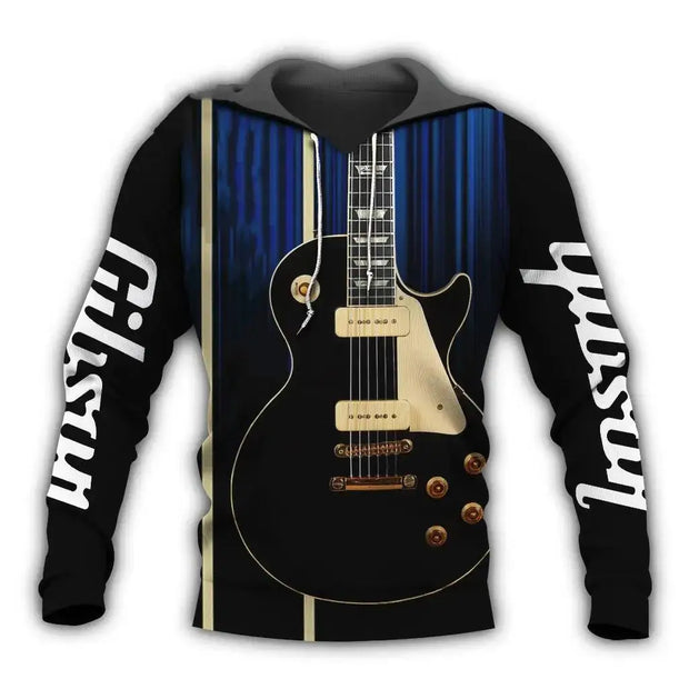 Mens 3d Guitar Printed Fashion Hoodie Daily European Size Sweatshirt Musical Moletom Female Psychedelic Clothes Wholesaler