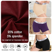 Women’s Boxer Briefs Seamless Boy Shorts Panties Soft Stretch Cotton Ladies Safety Pants Female Anti Chafing Boy Shorts Panties