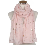 Star Moon Foil Scarf Women Cotton Voile Scarves Hijab Femme Musulman Fashion Shawl Wrap Headband 180-70cm Wholesale Scarfs