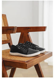 Men's Wide-toe Barefoot Shoes Lightweight Soft-soled Casual Walking Minimalist Breathable Artificial Leather Low-top Sneakers