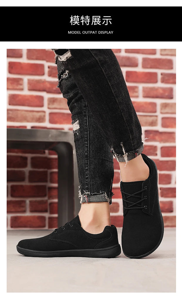 Wide Toe Men Barefoot Shoes Minimalist Sneakers Comfortable Casual Sports Shoe Non-slip Male Flat Loafers Outdoor Walking Shoes