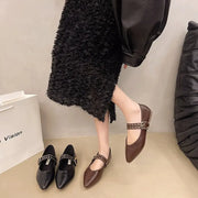 2025 New Pointed Toe Fashion Women Shoes Spring Autumn Elegant Party Daily Low Heels Pump Footwear Women Minimalist Flats Shoes