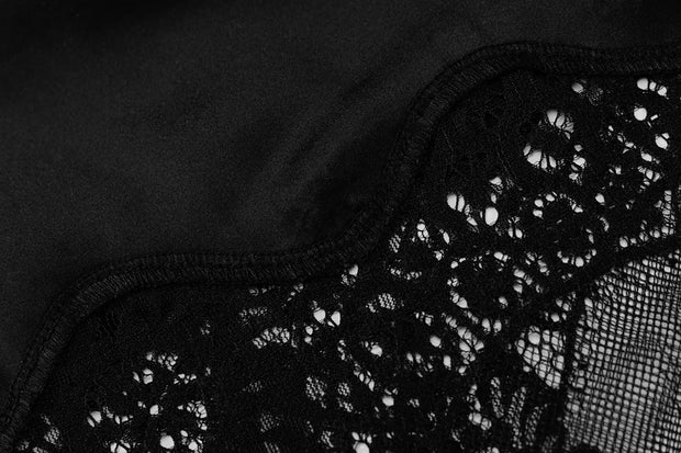 Dulzura Lace Patchwork Satin Mini Dress Women Bodycon Sexy Lace Up Backless Short Dress Party Elegant Clothes Birthday Evening