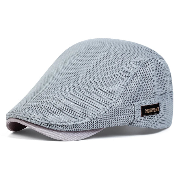 Men NEW York Label Mesh Breathability Newsboy Caps British Painters Hats Spring and Summer Flat Cap Hip Hop Berets Hat