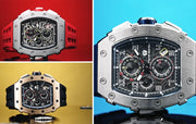 TSAR BOMBA Watch for Men Top Brand Luxury Waterproof Quartz Wristwatch Tonneau Clock Gift Chronograph Rectangle Mens Watch