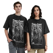 Elder Washed T Shirt Streetwear Hip Hop Novelty T-Shirt Game Tees Tops for Men Women 100% Cotton Oversize Graphic Printed