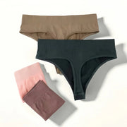1PC/2PCS Women Panties High Waist Sexy Thongs Bodyshaper High-Leg Panty Female Underpant Fitness Underwear Seamless Panties