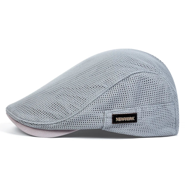 Men NEW York Label Mesh Breathability Newsboy Caps British Painters Hats Spring and Summer Flat Cap Hip Hop Berets Hat