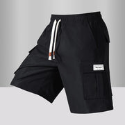 Summer Men's Cargo Shorts 2025 Loose Casual Below Knee Pants Elastic Waist Plus Size Outdoor Jogging Tactical Capri Sweatpants