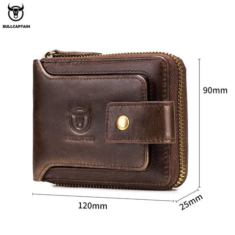 BULLCAPTAIN Brand Men's Wallet Genuine Leather Purse Male Rfid Wallet Multifunction Storage Bag Coin Purse Wallet's Card Bags
