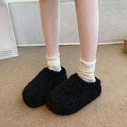 Baotou Hairy Slippers Footwear 2025 Winter Home Lightweight Women Winter Cotton Mopping