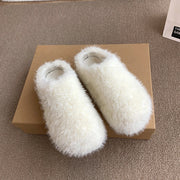 Baotou Hairy Slippers Footwear 2025 Winter Home Lightweight Women Winter Cotton Mopping