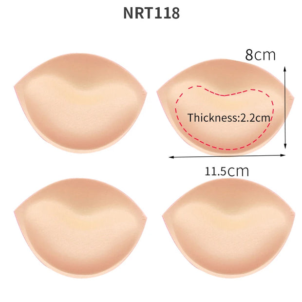 1/2/3 Pair Yoga Clothing Push Up Bra Padding Chest Enhancers Bra Foam Insert Chest Cup Intimates Accessories Sponge Bra Pads