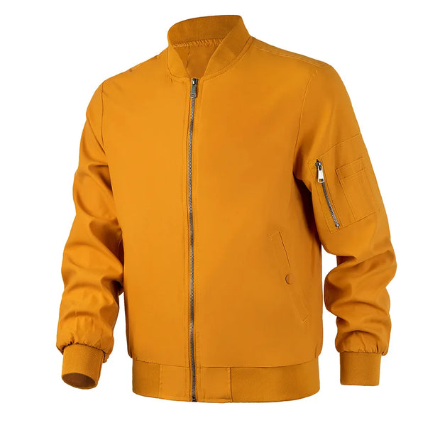 Men Bomber Jacket Thin Slim Long Sleeve baseball Jackets Mens Windbreaker Zipper Windbreaker Jacket Male Outwear Brand Clothing