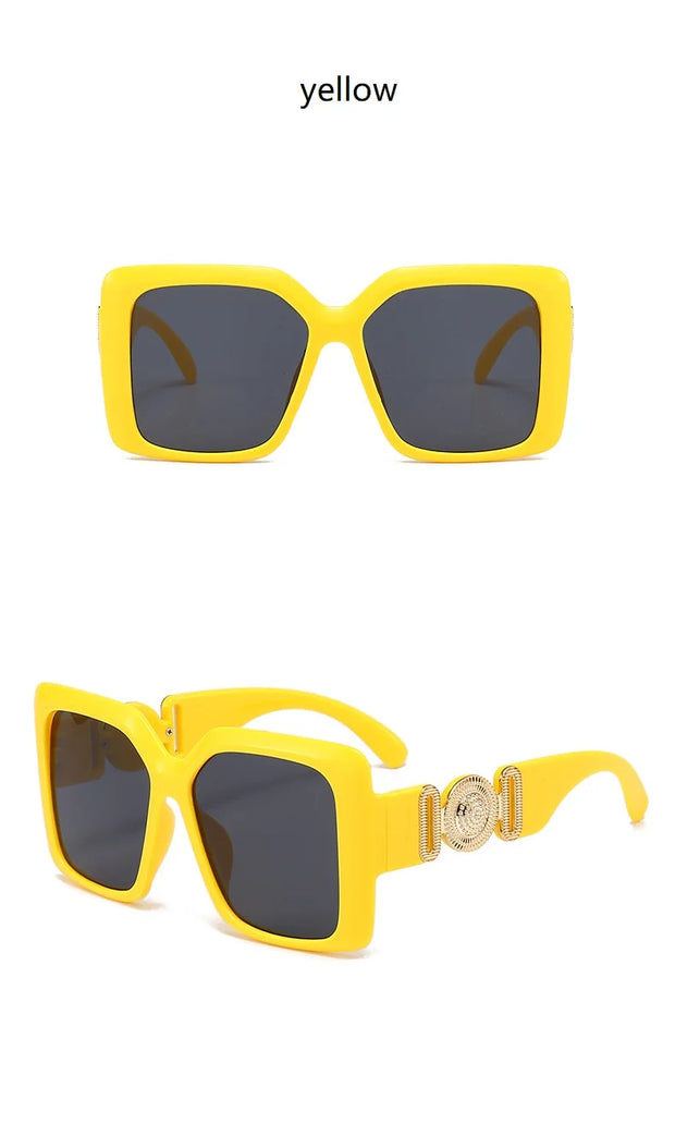 INS Popular Square Sunglasses Women Luxury Retro Brand Men Trending Travel Sun Glasses Female Shades UV400 Oculus