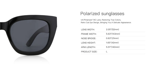 ZENOTTIC Fashion Butterfly Polarized Sunglasses for Women UV400 Protection Shade Ladies Cat Eye Sun Glasses