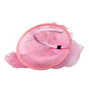 Women Ascot Fascinator Hat Feather Mesh Headband with Clip Reversible Kentucky Derby Photography for Ladies Tea Party