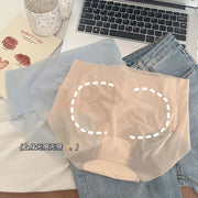 Summer Ice Silk Seamless Underwear Ladies Summer Ultra-thin Sense Quick-drying Pants 3D Peach Hip Fitness Briefs Panties