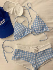 Sexy Two-Piece Bikini Swimwear Women's Korean Style Hot Spring Suit Small Chest Gathered Baseini Thermal Spa Swimsuit
