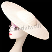 40CM Big Fascinators Base Wedding Millinery Supplies DIY Hair Accessories Hat Women Kentucky Derby Large Fascinator Base