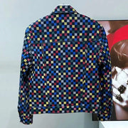 PFHQ Spring Shoulder Pad Short Men's Denim Jacket Design Versatile Turn-down Collar Contrast Color Male Tops 21E3316