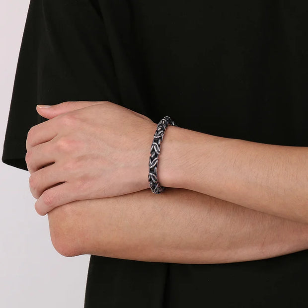 8mm Singular Byzantine Chain Bracelet & Necklace - Stainless Steel 316L - KB170399-KJX