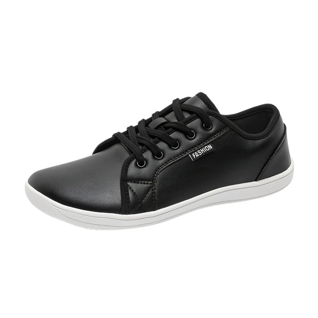 Men's Wide-toe Barefoot Shoes Lightweight Soft-soled Casual Walking Minimalist Breathable Artificial Leather Low-top Sneakers