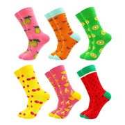 6 Pairs Fashion Casual Women and Men Socks Art Van Gogh Stripe Harajuku Fruit Animal Sloth Beer Funny Socks Dress Cotton Socks