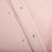TARUXY Pink Short Fur Jacket Coat For Women Autumn Winter Casual Stand Collar Pocket Loose Fashion Long Sleeve Jacket Top Female