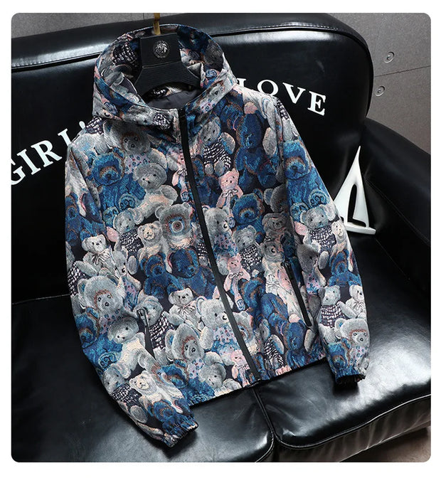 Rose Jacket Hooded Jackets for Men Fashion Trends Mountaineering Lightweight Puffer Men Climbing Clothes Men's Clothing Man Coat