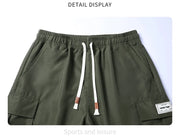 Summer Men's Cargo Shorts 2025 Loose Casual Below Knee Pants Elastic Waist Plus Size Outdoor Jogging Tactical Capri Sweatpants